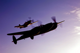 SGR100008M
A P-38 Lightning and P-51D Mustang in flight.