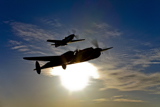 SGR100009M
A P-38 Lightning and P-51D Mustang in flight.