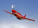 SGR100038M
A Dago Red P-51G Mustang in flight.