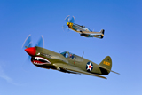 SGR100062M
A P-40E Warhawk and a P-51D Mustang Kimberly Kaye in flight.