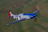 SGR100092M
A P-51D Mustang in flight over Hollister, California.