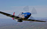 SGR100095M
A P-51D Mustang in flight over Hollister, California.