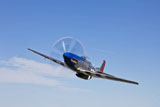 SGR100096M
A P-51D Mustang in flight over Hollister, California.