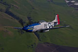 SGR100099M
A P-51D Mustang in flight over Hollister, California.