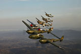 SGR100124M
Historic flight of five Lockheed P-38 Lightnings.