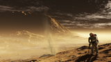 SHB100004S
A lone astronaut drills into the regolith of Gale Crater.