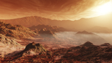 SHB100012S
The Martian sun sets over the high walls of Mojave Crater.