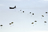 STK100096M
Soldiers jump from a C-130 Hercules.