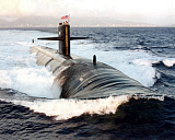 STK100122M
Starboard bow view of Attack Submarine, USS Los Angeles.