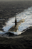 STK100444M
The Los Angeles-class submarine USS Albuquerque surfaces in the Atlantic Ocean.