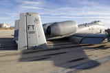 STK102700M
The tail section of an A-10 Thunderbolt II makes direct contact with the runway.