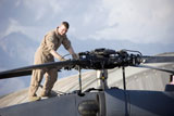 STK102792M
An Airman checks the main rotors of an HH-60G Pave Hawk.