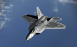 STK102867M
A F-22 Raptor returns to a mission after refueling.