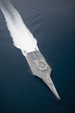 STK103172M
Aerial view of the littoral combat ship Independence underway during builder's trials in the Gulf of Mexico.
