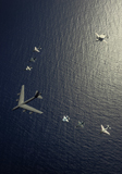 STK103731M
A U.S. Air Force B-52 Stratofortress aircraft leads a formation of aircraft.
