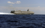 STK103919M
The Sea Fighter littoral combat ship performs a high-speed run off the coast of Florida.