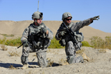 STK104012M
U.S. Army soldiers familiarize themselves with the area during a foot patrol in Afghanistan.
