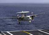 STK104469M
An E-2C Hawkeye approaches the flight deck aboard USS Nimitz.