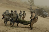 STK104553M
U.S. Army soldiers medically evacuate a wounded soldier.