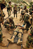 STK104899M
Seabees conduct a mass casualty drill at Fort Hunter Liggett, California.
