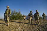 STK104908M
Soldiers discuss a strategic plan during an operation in Afghanistan.
