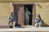 STK105022M
U.S. Soldiers on guard at Fort Irwin, California.