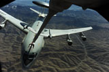 STK105175M
A U.S. Air Force E-3 Sentry aircraft refueling from a KC-10 Extender.