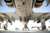 STK105317M
Airman performs an inspection and cleaning on an A-10 Thunderbolt.