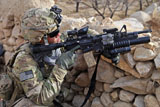 STK105384M
U.S. Army soldier provides security  in Afghanistan.