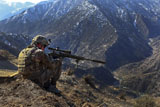 STK105398M
U.S. Army Sniper provides security at an observation post in Afghanistan.