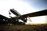 STK105737M
An RQ-7B Shadow unmanned aerial vehicle on its launcher.