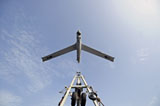 STK105762M
A ScanEagle unmanned aerial vehicle launches from its catapult.