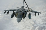 STK105808M
An A/V-8B Harrier receives fuel over Afghanistan from a KC-10 Extender.