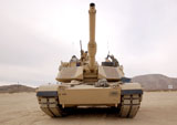 STK105915M
U.S. soldiers perform maintenance on their M1 Abrams tank.