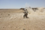 STK106227M
U.S. Marines fire several high-explosive rockets in the Middle East.