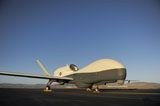 STK106263M
An RQ-4 Global Hawk unmanned aerial vehicle sits on the flight line.