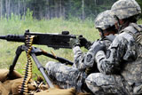 STK106414M
Soldier engages targets downrange on the M2 .50 caliber machine gun.
