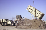 STK106530M
A U.S. Army Patriot surface-to-air M901 missile launcher in Kuwait.