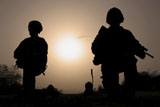 STK106540M
U.S. Army combat infantrymen provide security during a patrol.