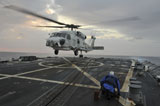 STK106691M
A Japan Maritime Self-Defense Force SH-60J Sea Hawk helicopter.