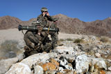 STK106915M
U.S. Marines provide supportive fire with the AT-4 rocket launcher.