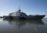 STK106942M
The littoral combat ship USS Freedom departs San Diego Bay.