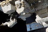 STK201578S
Astronauts participate in extravehicular activity.