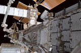 STK201620S
Astronaut works near the Solar Alpha Rotary Joint during a spacewalk.