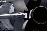 STK201761S
A close-up view of Space Shuttle Discovery's tail section.