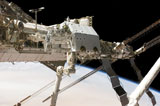 STK201892S
The Canadian-built Dextre robotic system in the grasp of the robotic Canadarm2.
