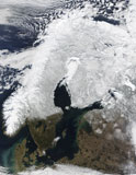 STK201925S
Satellite view of Scandinavia.
