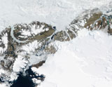 STK201971S
The summer thaw around Ellesmere Island, Canada, and northwest Greenland.
