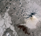 STK203263S
An ash rich plume rises above the Shiveluch volcano on Russia's Kamchatka Peninsula.