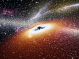 STK203314S
Illustration of a supermassive black hole at the core of a young, star-rich galaxy.